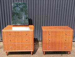 20th Century Herbert E Gibbs pair of chests of drawers 76cm or 30w 41cm or 16d 28½h or 54½ including mirror cat no 816 job 3417 _3.JPG